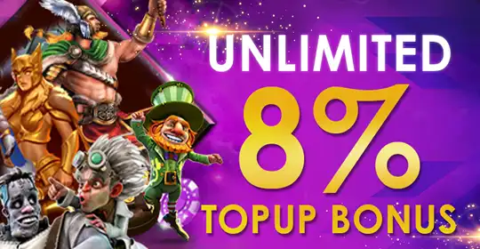 Bonus to 918Kiss/SCR888 dompet – 918Kiss Unlimited Daily 8%.